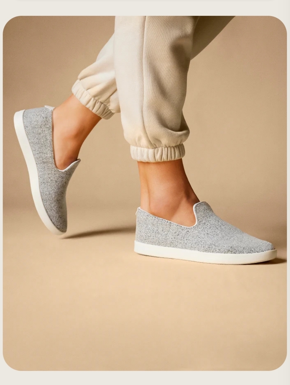 Allbirds Women's Merino Wool Loungers Slip-On Shoes Natural Grey/ 6